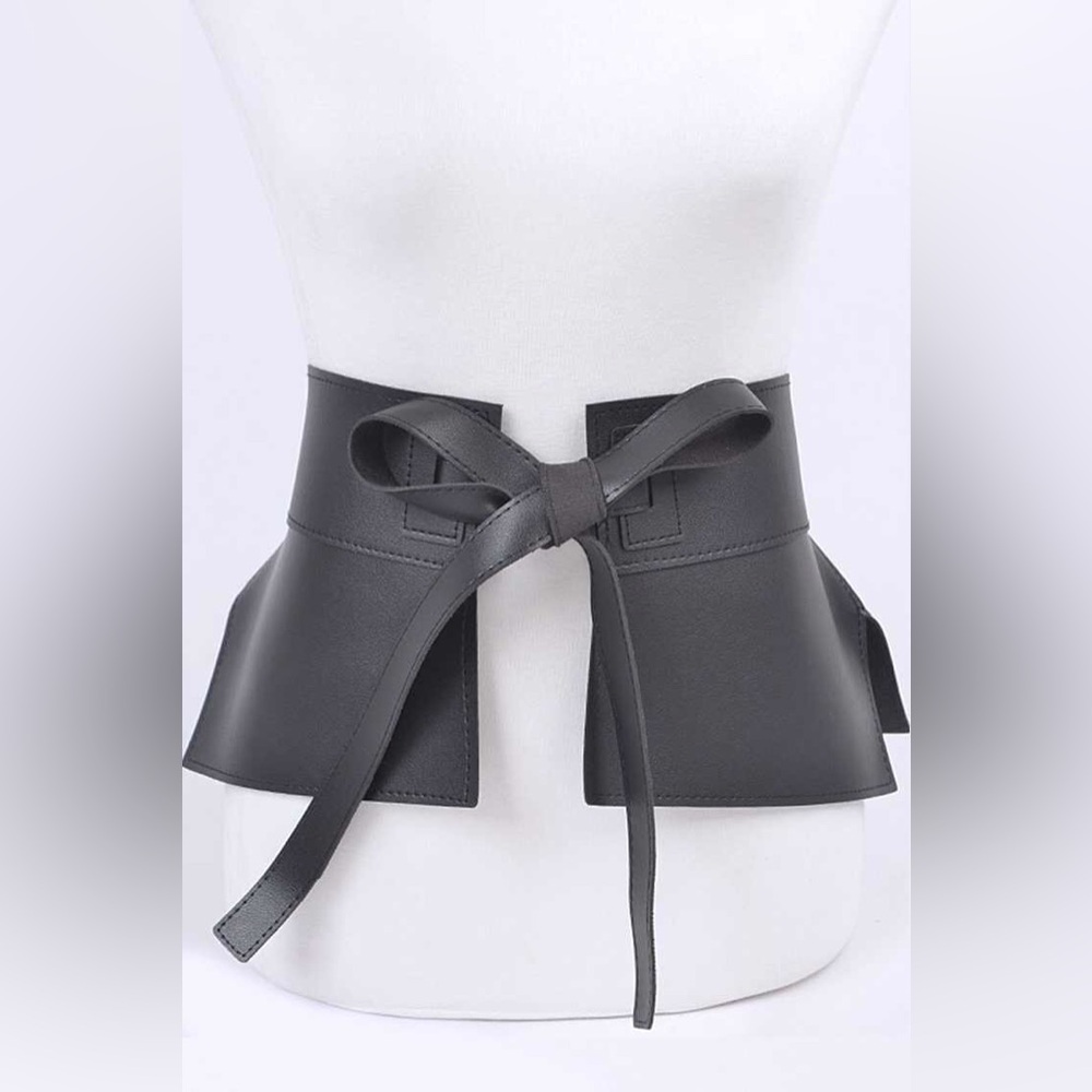 Vegan Leather Wrap Statement Belt